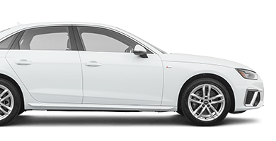 2021 White Audi A4 Sedan Side Profile