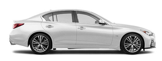 2021 White Infiniti Q50 Sedan Side Profile